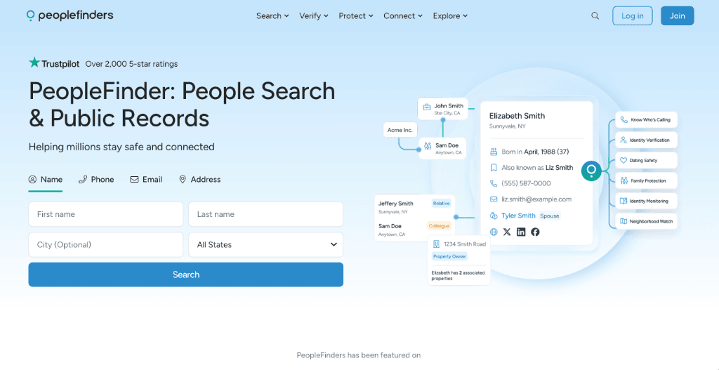 PeopleFinders Public Records Platform Interface
